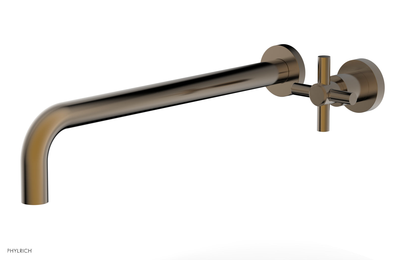 Basic 14 Single Handle Wall Mounted Lavatory Faucet Set with Cross Handle D131 18 - Perfect for Bathroom Sink, Powder Room & Guest Bath Installation