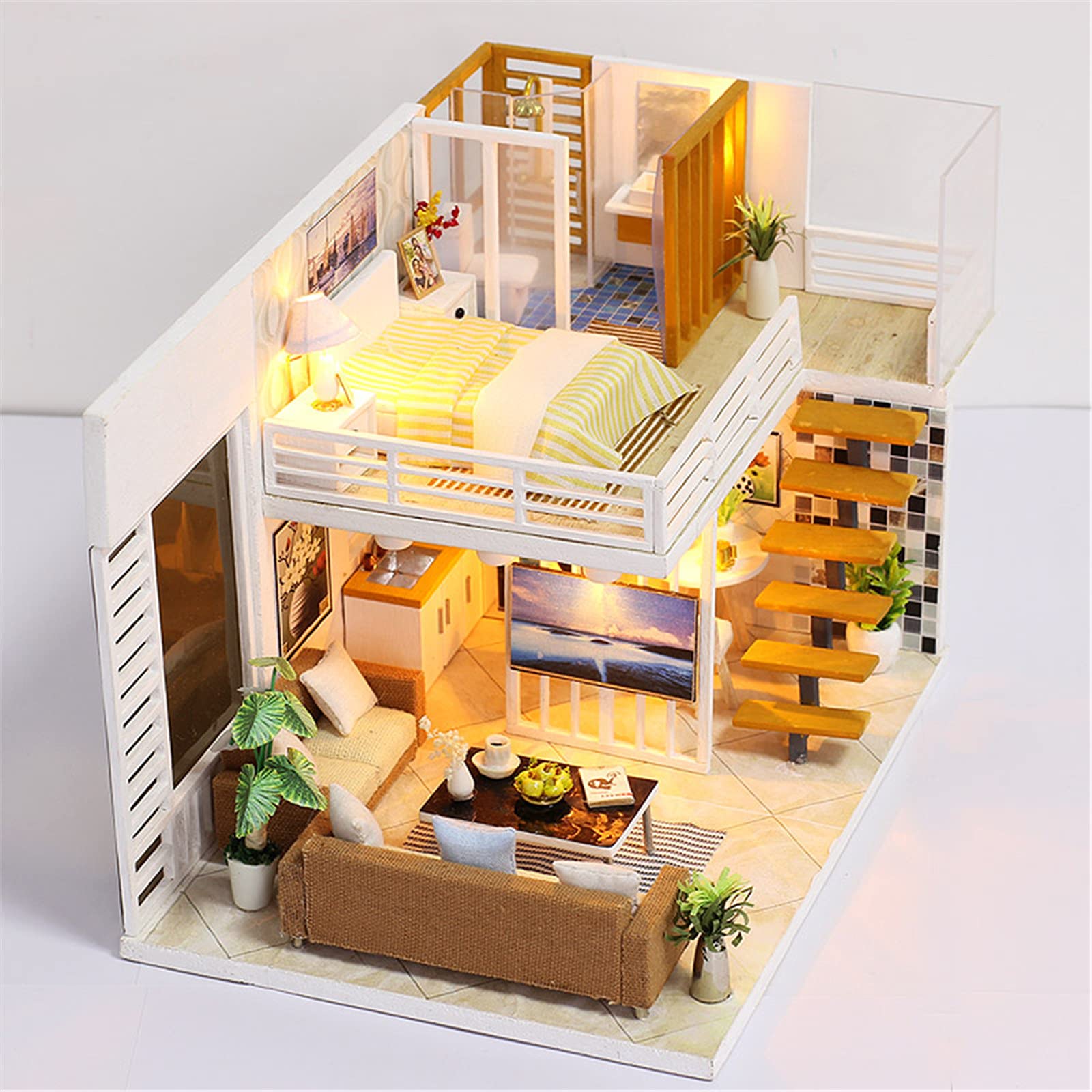 DIY Wooden Miniature Dollhouse Furniture Kits - Handmade Craft Model Building Toys for Kids | Perfect for Creative Play, Home Decor & Unique Gift Giving