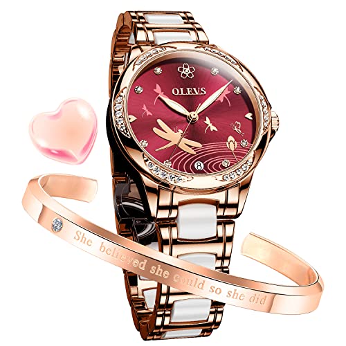 6610 Red Face Rose Gold Strap