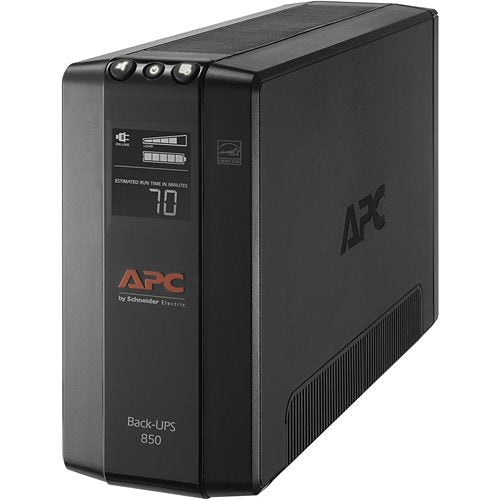 APC BX850M Back UPS Pro 850VA Battery Backup with AVR & LCD Display - Compact Tower for Home & Office Electronics - Power Protection for Computers, Routers & Gaming Consoles (120V)