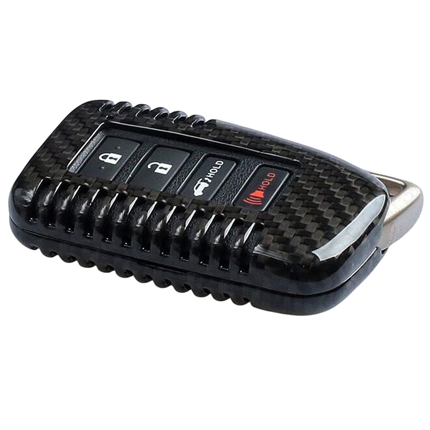 Premium Carbon Fiber Key Fob Cover for Lexus ES GS GX LC LS LX NX RC RX UX - Durable Smart Car Remote Key Case for Men & Women (4-Button Design, Black) - Perfect for Protection & Style Enhancement