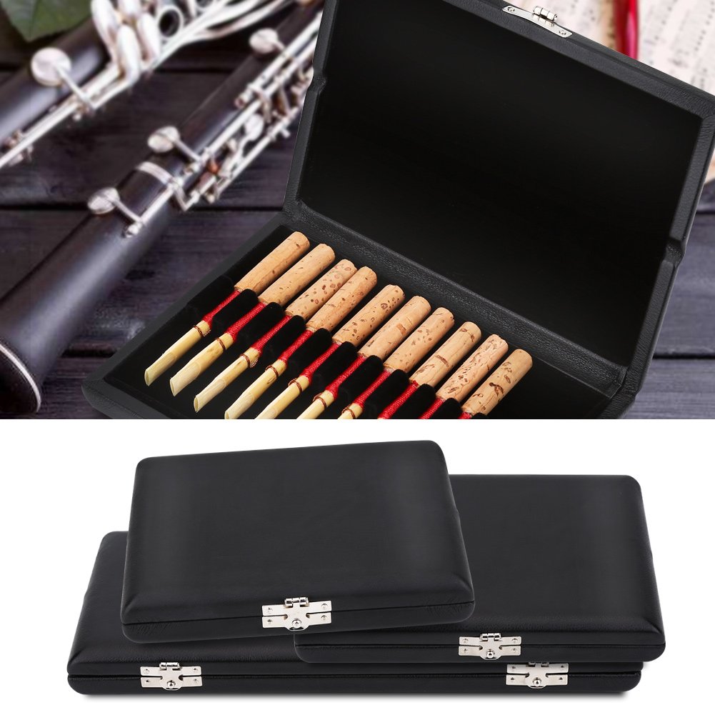 20Pcs Oboe Reed Storage Case - Wooden Box with PU Leather Cover for Oboe Reeds Protection | Perfect for Musicians, Students & Professional Performers | Great for Travel, Practice & Performance Accessories