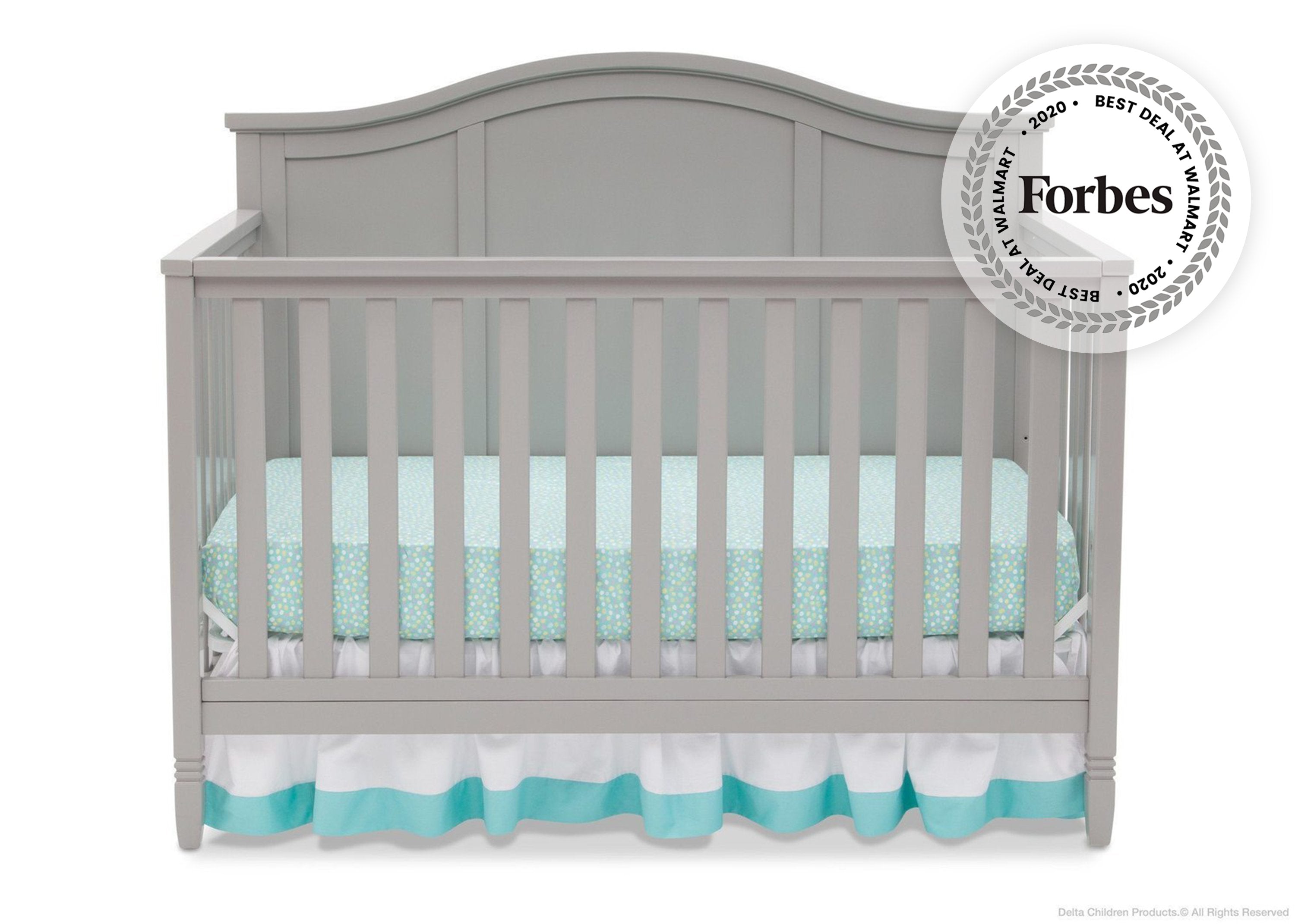 Madrid 5-in-1 Convertible Baby Crib - Toddler Bed, Daybed & Full-Size Frame - Safe & Stylish Nursery Furniture for Newborns to Teens (White) - Perfect for Small Spaces & Growing Families