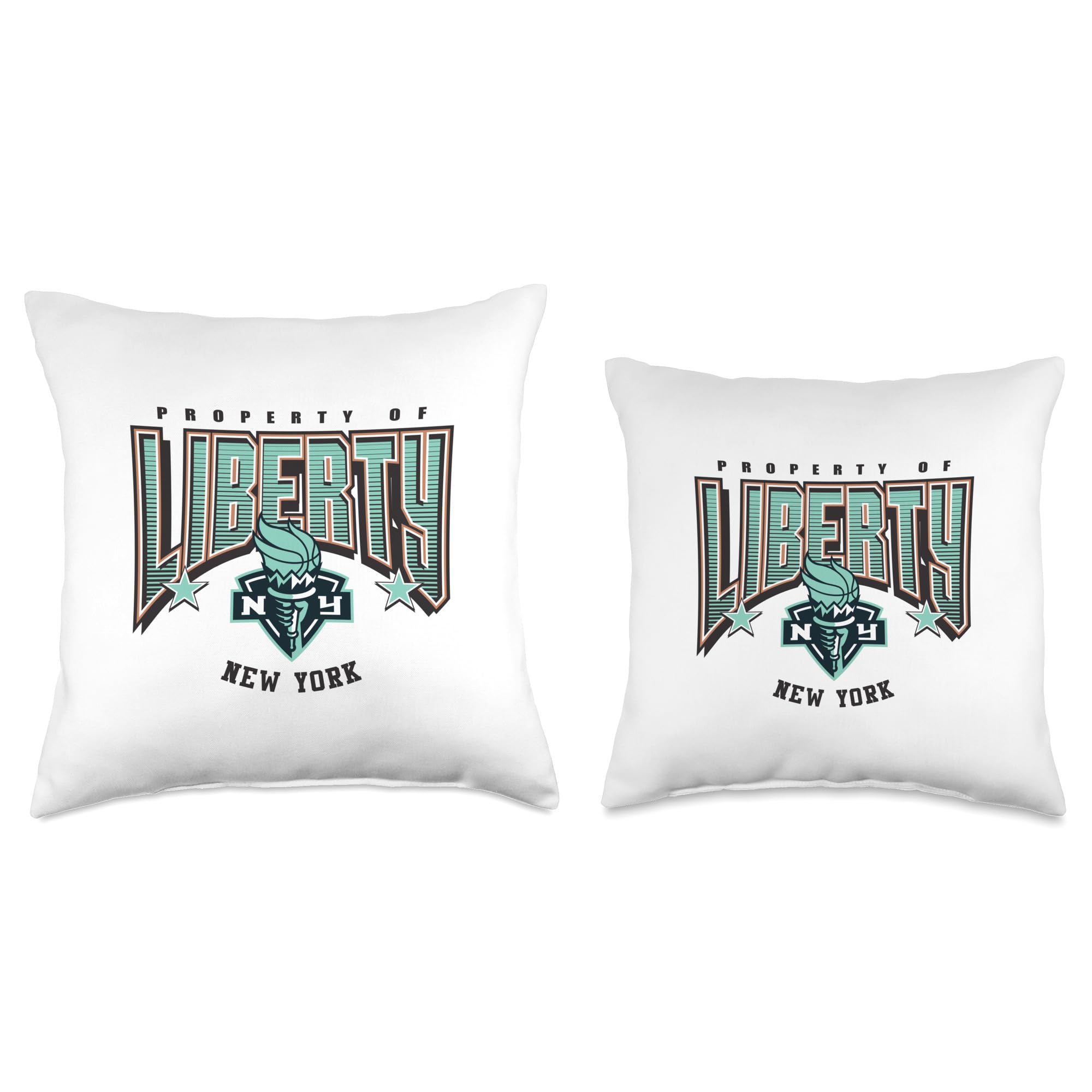 WNBA New York Liberty Nothing but Net Throw Pillow - Soft Basketball Decor for Home, Office & Fan Cave - Perfect NBA Gift for Basketball Lovers
