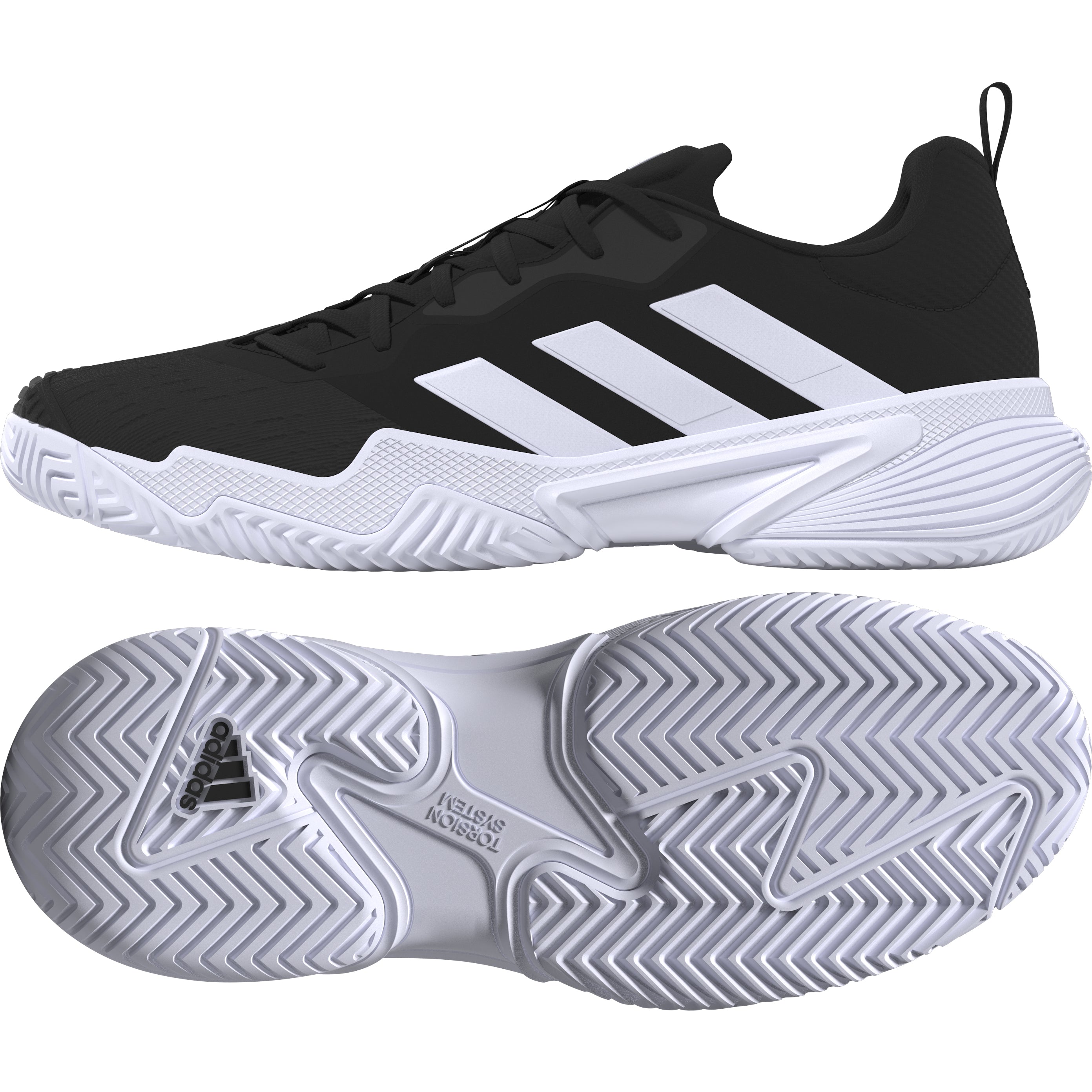 Adidas Barricade Men's Tennis Shoes - Black/White ID1551 | High-Performance Court Shoes for Competitive Play & Training