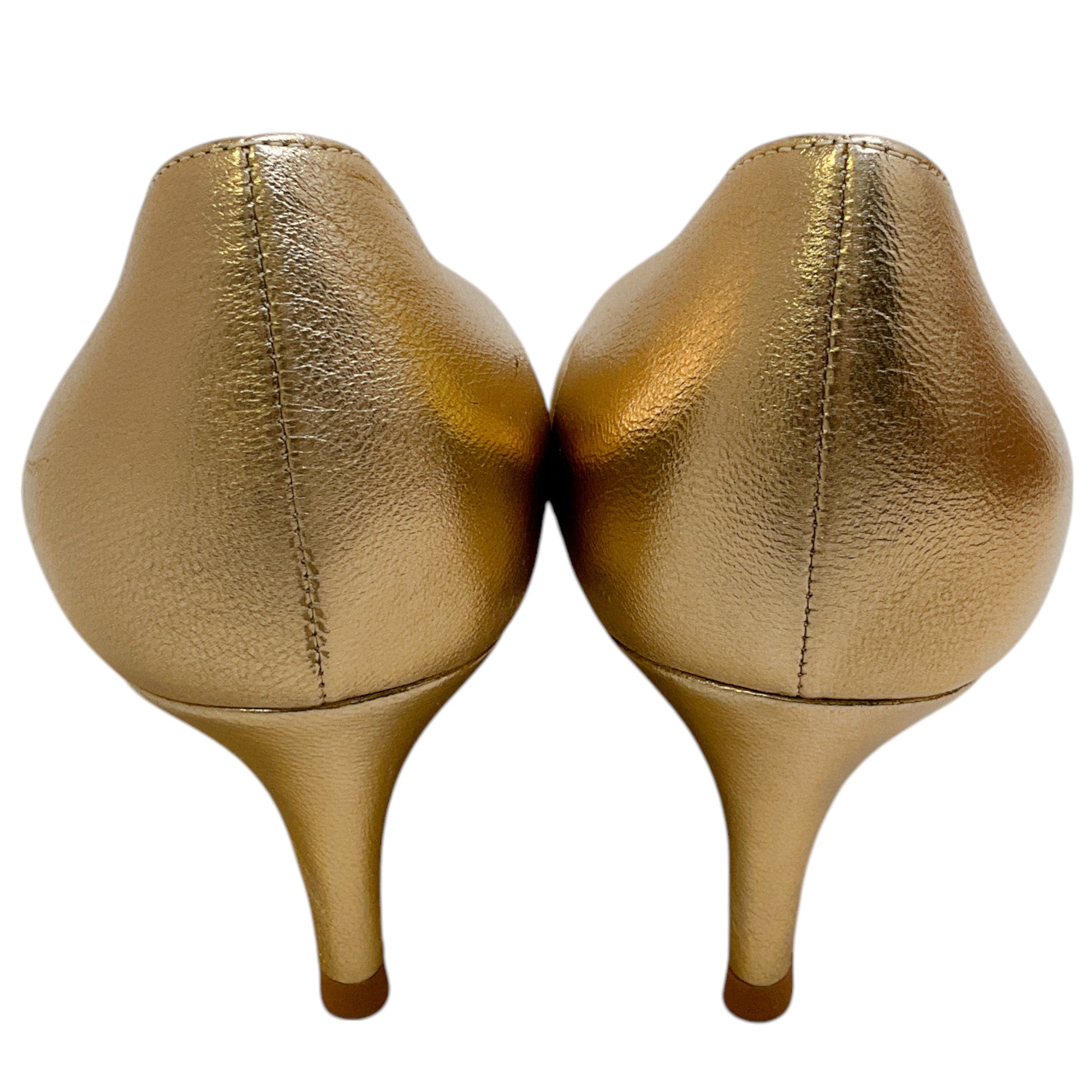 Gianvito Rossi Mekong Gold 55mm Heels - Women's Luxury High Heel Pumps for Parties, Weddings & Evening Events