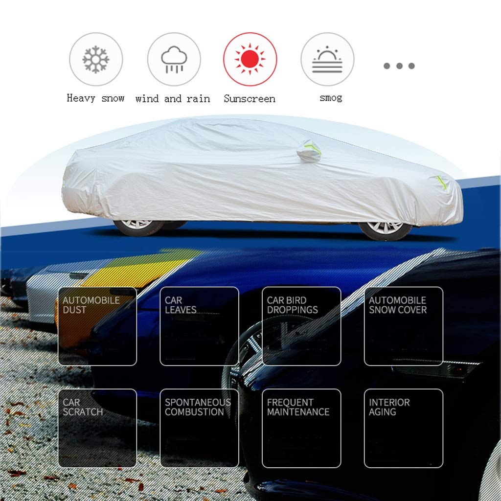 DUWEN All-Weather Car Cover for Mercedes-Benz GLC 300 4MATIC Coupe SUV - Outdoor Dust Protection, UV Resistant, Breathable Oxford Cloth with Sunscreen & Scratch Protection - Perfect for Parking, Travel & Long-Term Vehicle Storage
