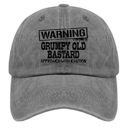 Custom Grumpy Old Bastards Hat - Pigment Black Dad Cap for Men | Funny Gifts for Him | Perfect for Casual Wear, Outdoor Activities & Gifts