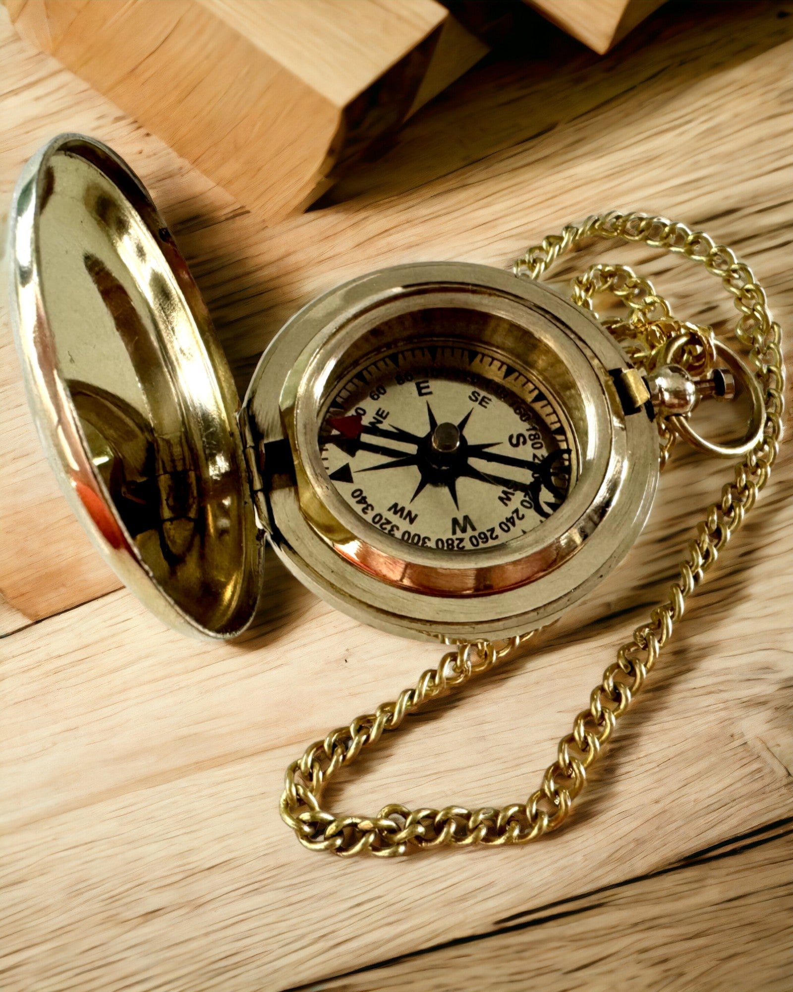 Golden Compass for Adventure - Premium Navigation Tool for Outdoor Exploration, Hiking, Camping & Travel