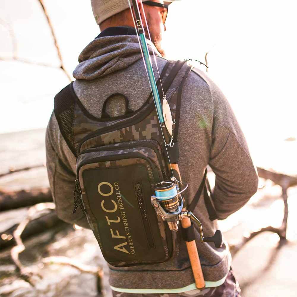 Aftco Urban Angler Fishing Backpack with 1.5L Hydration Pack - Waterproof Hiking & Outdoor Adventure Gear for Camping, Travel, and Fishing Trips
