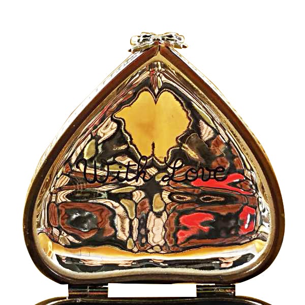 Hand-Painted Red Heart Limoges Box with Chocolates - Romantic Gift for Valentine's Day, Anniversary & Special Occasions