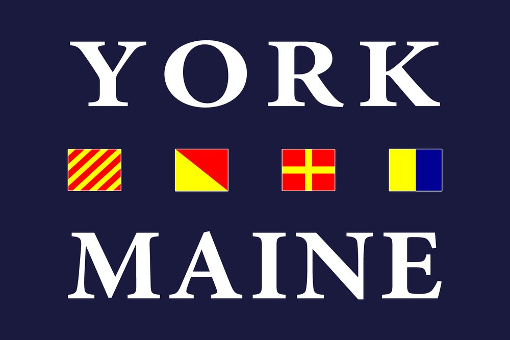 Nautical Flags Metal Art - York, Maine Inspired 24x36 Gallery Quality Aluminum Wall Decor for Coastal & Beach House Themes