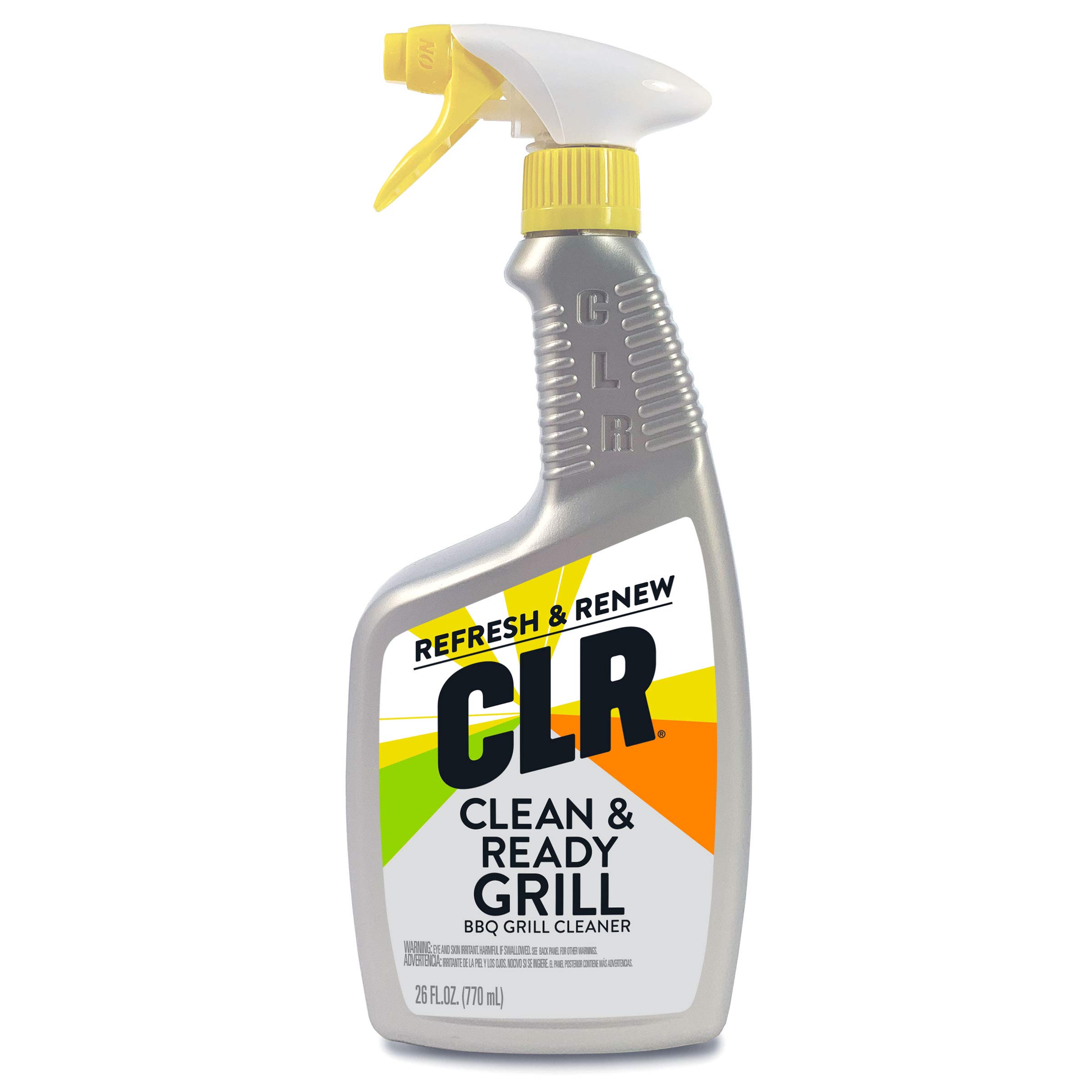 CLR Grill Cleaner & Degreaser Spray - 26 oz | BBQ Cleaner for Burnt Food, Grease & Grime Removal | Works on Grates, Racks, Pellet & Electric Smokers | Perfect for Backyard BBQs, Camping & Outdoor Cooking
