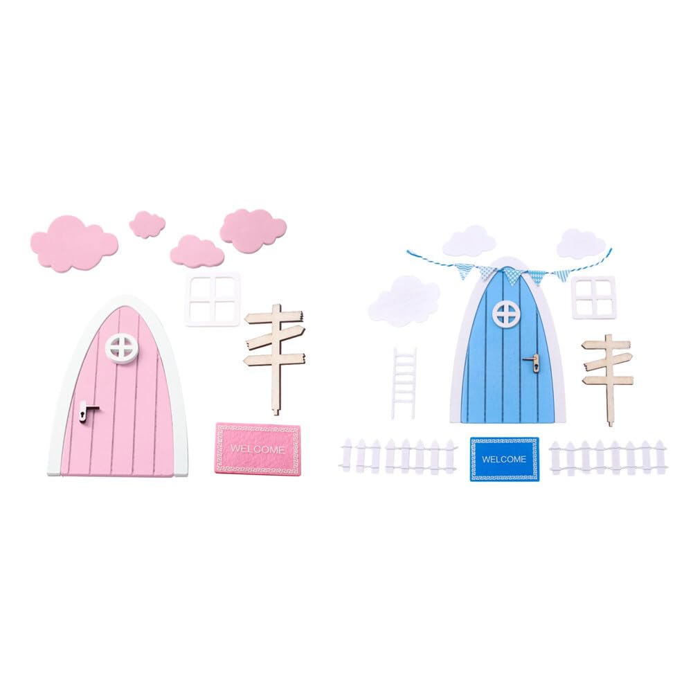 Mini Wooden Fairy Door Kit for Christmas & DIY Crafts - Tiny Elf Door Decor