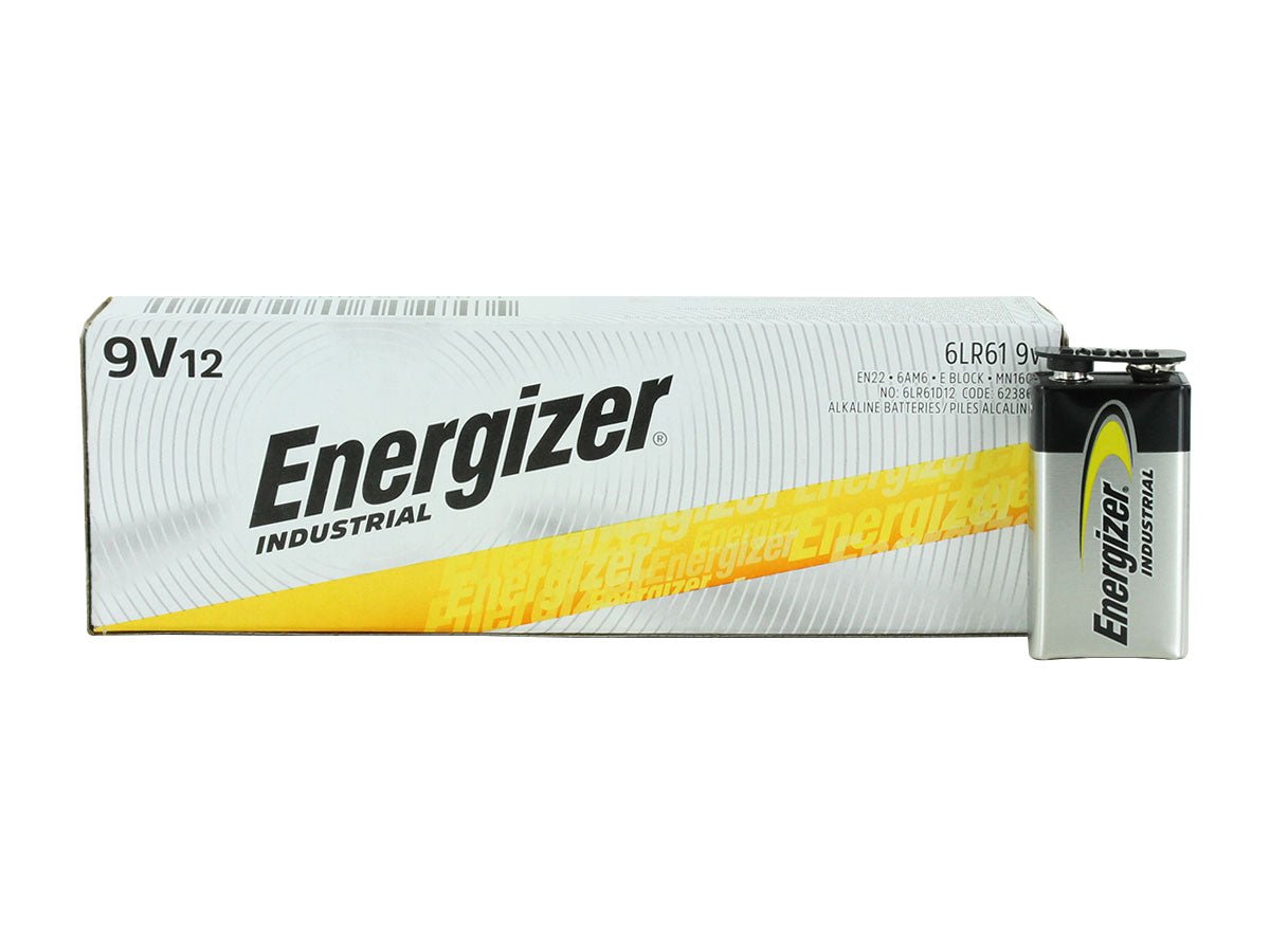 Energizer 9V Alkaline Batteries (12-Pack) - Long-Lasting Power for Smoke Detectors, Toys & Electronics