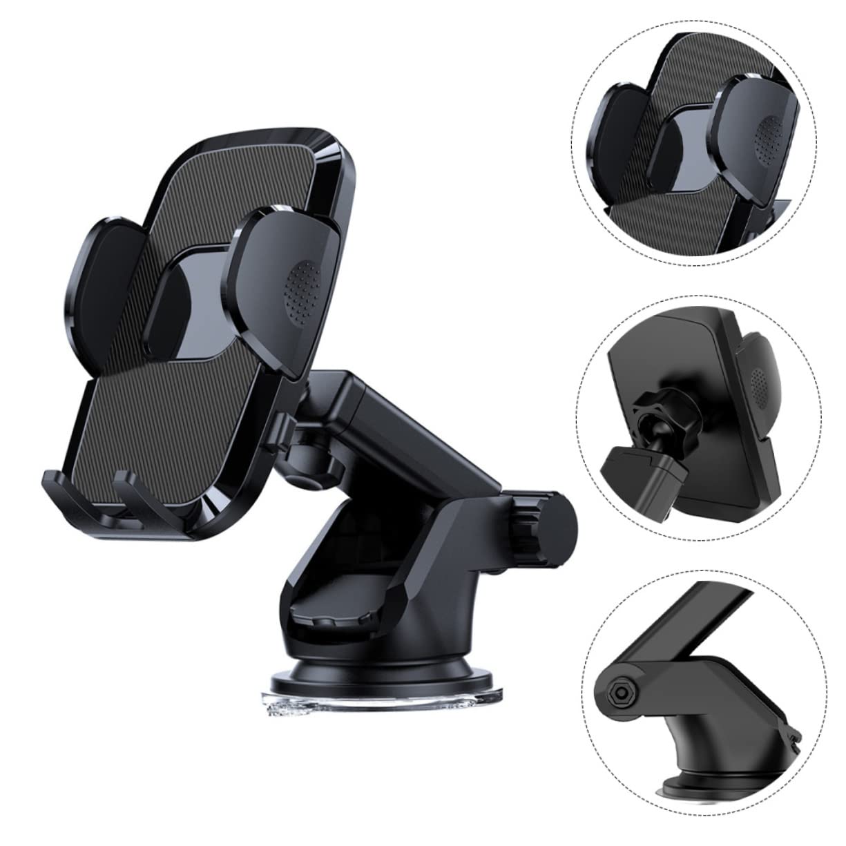 Universal Car Phone Holder 4-Pack - 360° Rotatable Dashboard & Air Vent Mount for iPhone, Samsung, GPS - Perfect for Commuting, Road Trips & Hands-Free Driving