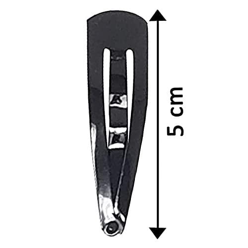 Premium Metal Triangular Tic Tac Hair Pins/Clips - 24pcs Big Size Hair Accessories for Women, Girls & Baby (Black) | Secure Hairstyles for School, Work & Special Occasions