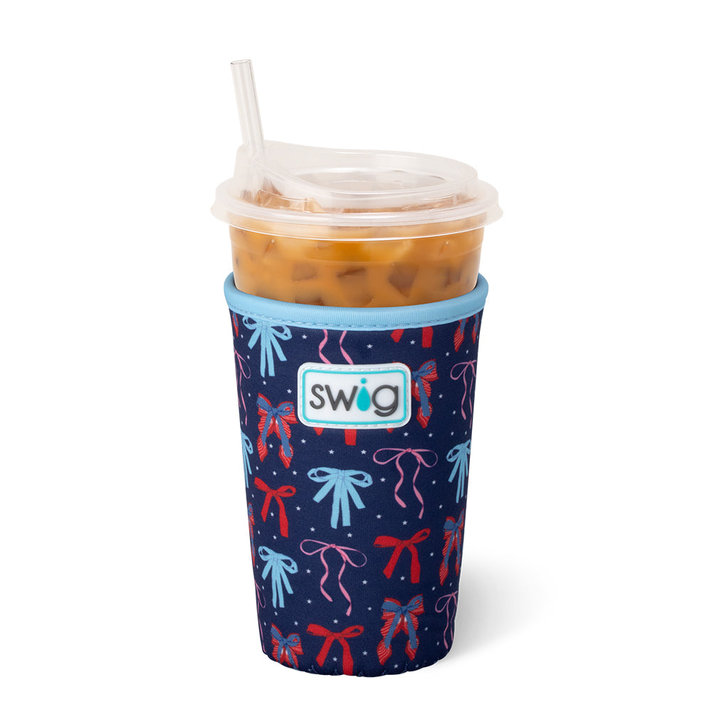 Miss Independence Medium Iced Cup Coolie - Insulated Beverage Sleeve for 16-20oz Tumblers - Perfect for Iced Coffee, Smoothies & Cold Drinks at Work, Gym or Outdoor Activities