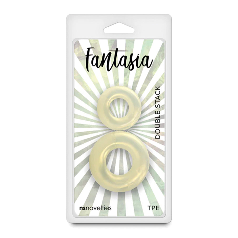 Premium Double Stack Cock Rings 2 Pack - Ultra-Strength Silicone Stretchy Cock Rings for Men, Couples & Solo Play - Enhance Pleasure & Performance - Perfect for Couples Play, BDSM & Sensual Massage