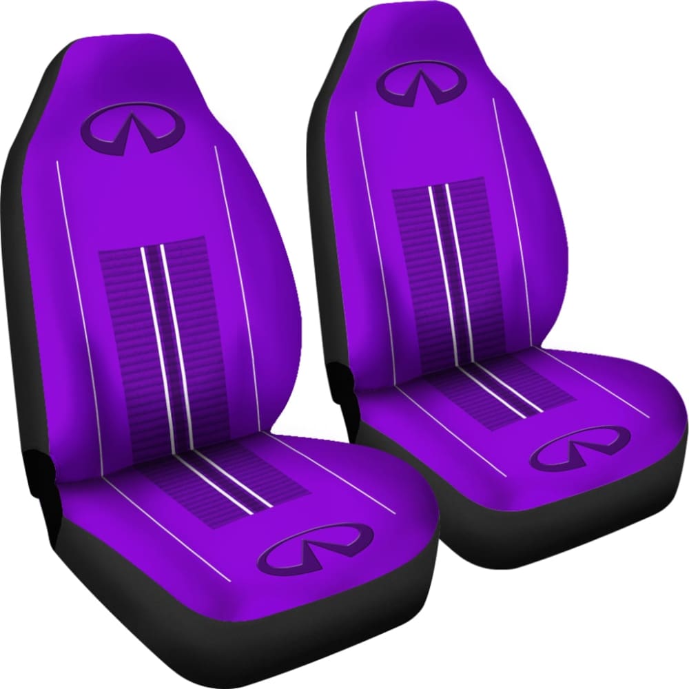 Custom Black & Purple Infinity Car Seat Covers - Premium Fit for 2 Seats (Model 210801) | Durable Protection & Stylish Upgrade for Cars, SUVs & Trucks
