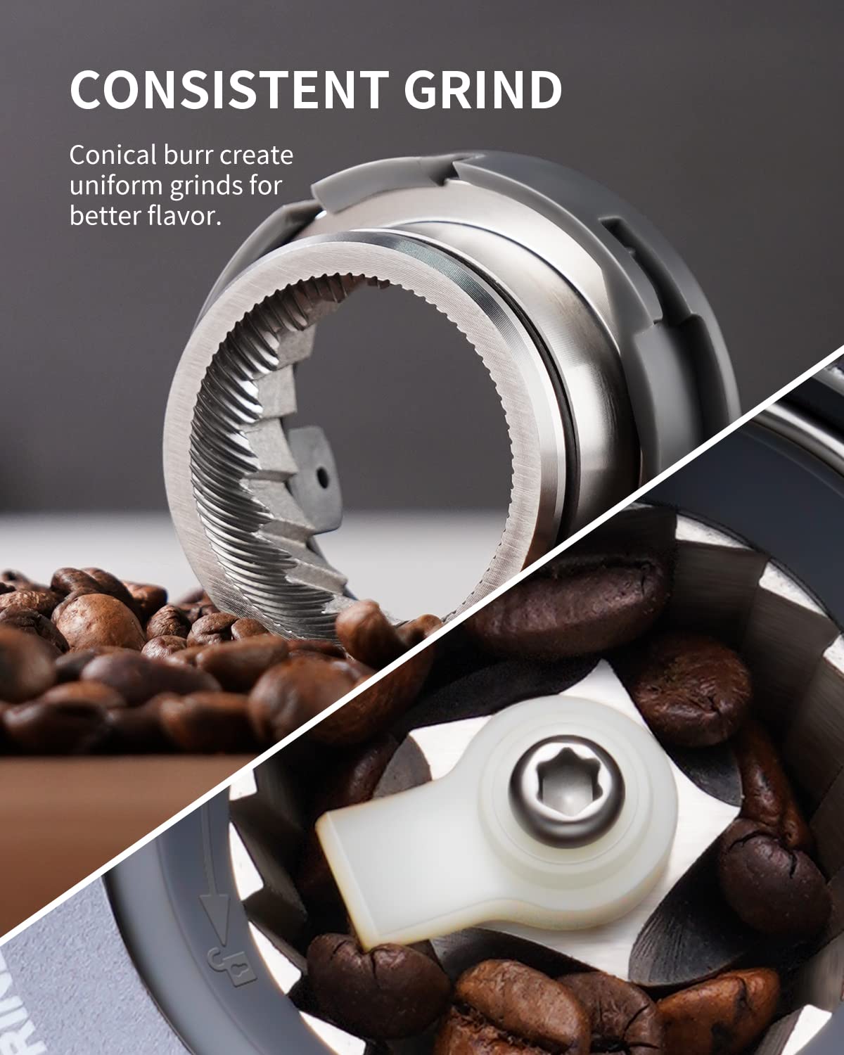 Premium SHARDOR Conical Burr Electric Coffee Grinder with Precision Timer 2.0 & 20 Bar Espresso Machine Set - Perfect for Home Baristas & Coffee Shops