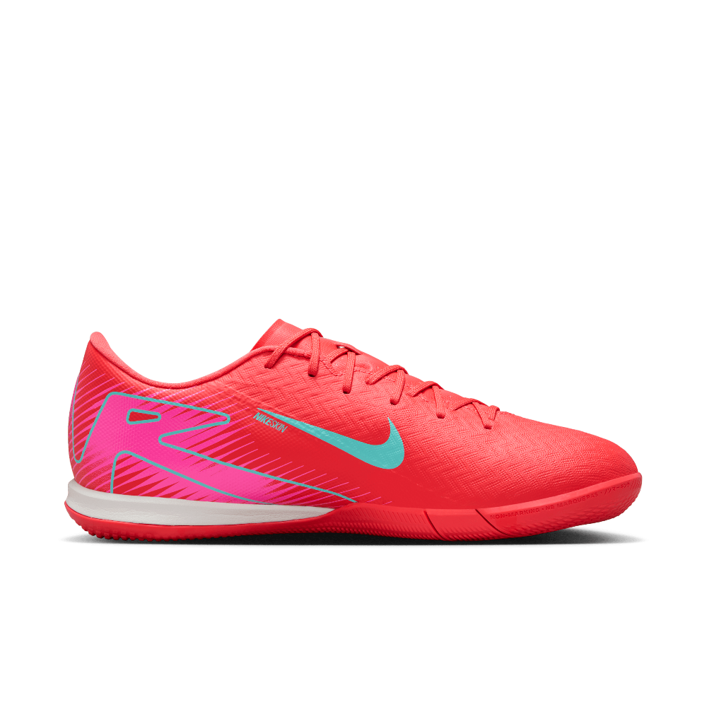 Nike Mercurial Vapor 16 Academy IC Indoor Soccer Shoes for Men - Ember Glow/Aurora Green - Lightweight Football Cleats for Indoor Courts & Training Sessions