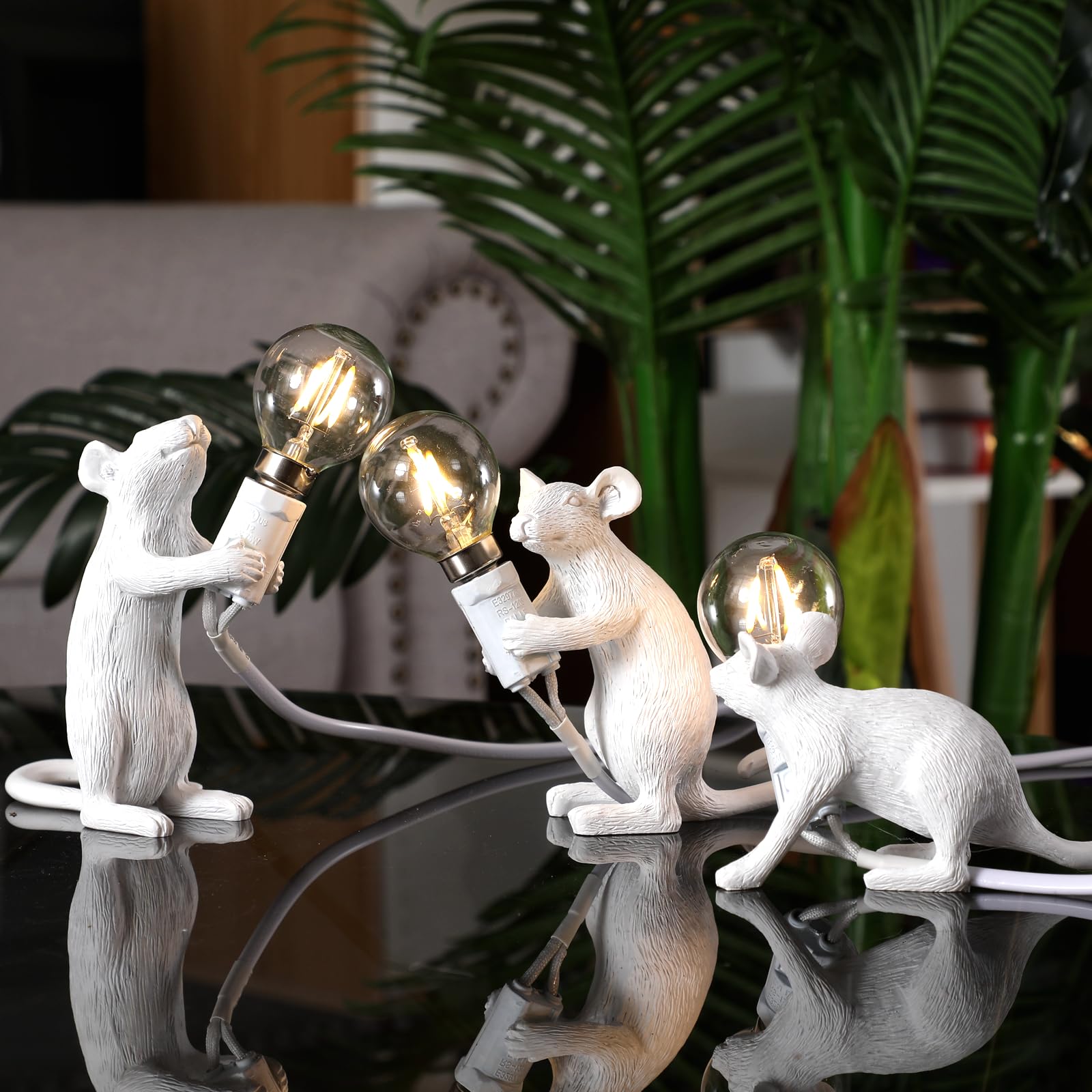 Modern Resin Mouse Lamp - Creative LED Desk Light for Bedroom, Study Room & Office - Unique Night Light & Decorative Gift for Home, Gaming Setup & Workspace