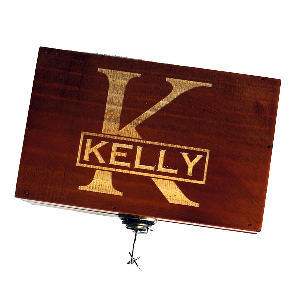 Personalized Wooden Jewelry Box w Lock - Bridesmaid Gift for Weddings & Anniversaries