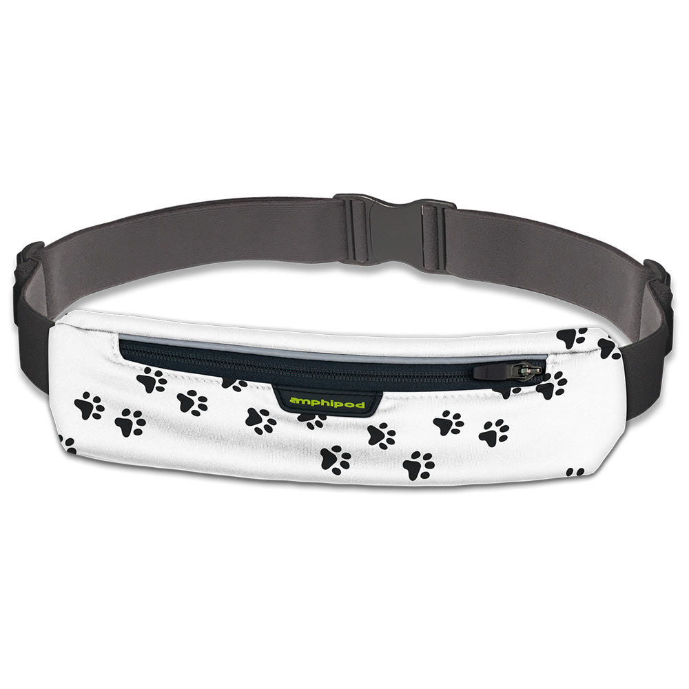 Amphipod MicroStretch Luxe Running Belt - Lightweight Reflective Waist Pack for Jogging, Hiking & Travel - Hands-Free Phone Holder with Adjustable Strap for iPhone, Keys & Essentials