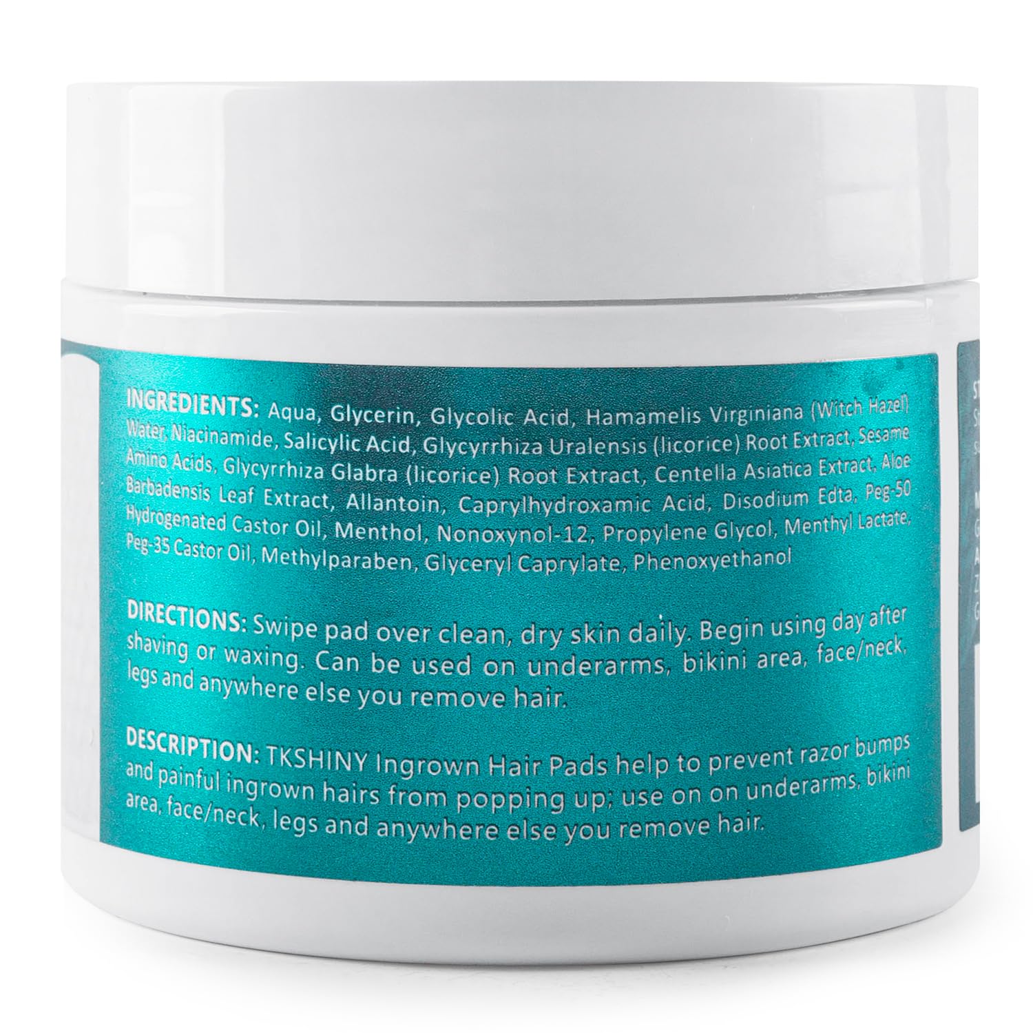 **Exfoliating Ingrown Hair Treatment Pads with AHA & BHA – 50 Count for Bikini, Underarms, Face & Neck – Prevents Razor Bumps & Soothes Skin – Perfect for Post-Shave & Waxing Care**