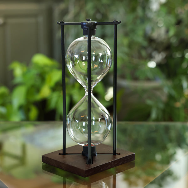 Premium Industrial Design Fillable Hourglass - 60 Minute Sand Timer for Productivity, Meditation & Time Management - Perfect for Office, Classroom, Yoga & Home Decor