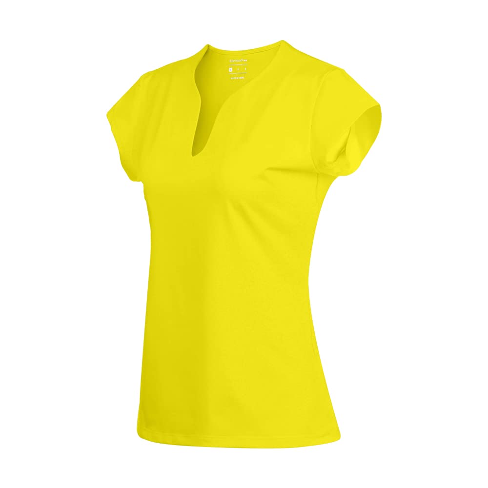 Best Women's Tennis Shirts - Short Sleeve V-Neck Solid Golf T-Shirts for Running & Sports | Breathable Activewear for Gym, Workouts & Outdoor Activities