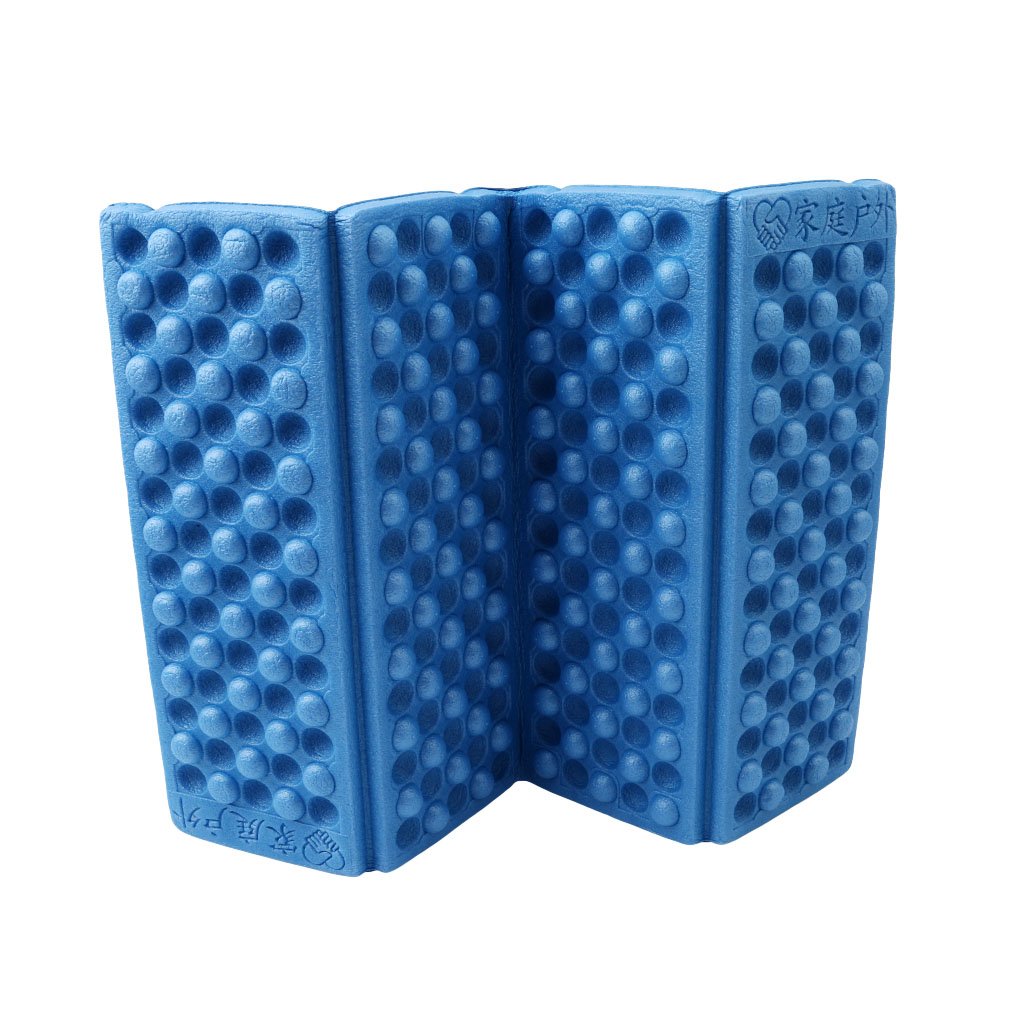 Foldable EVA Foam Waterproof Chair Cushion Seat Pad - Lightweight & Portable for Camping, Hiking, Picnics, Beach, Sports & Outdoor Activities - Non-Slip Comfort Mat (Blue)