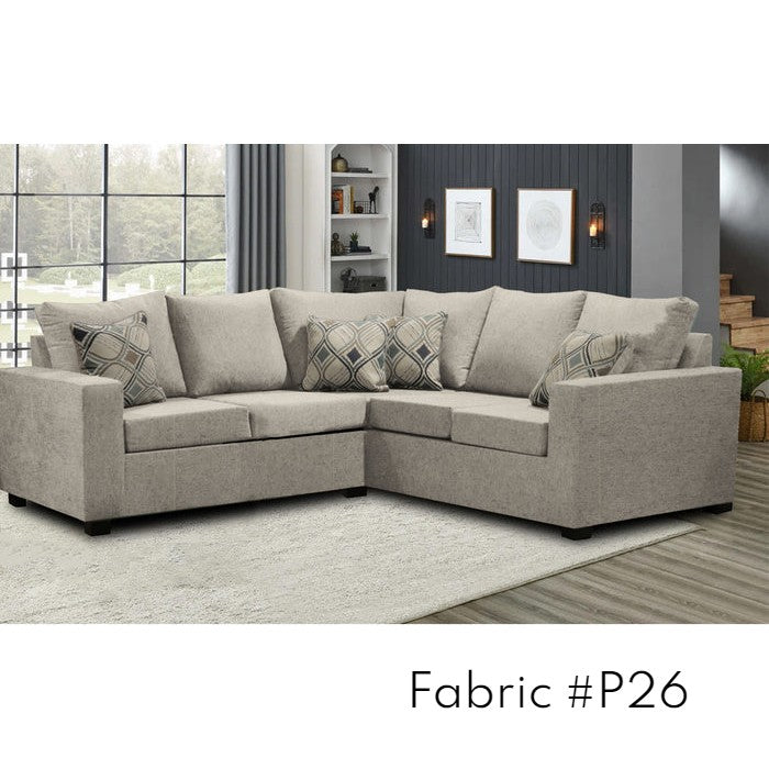 Premium Canadian-Made 2x2 Sectional Sofa with 17 Fabric Choices - Perfect for Living Rooms, Family Gatherings & Cozy Home Decor
