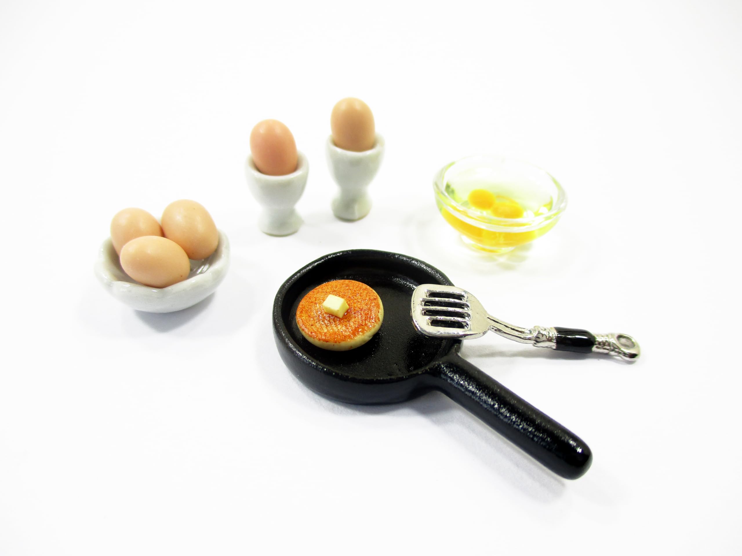 Miniature Pancake Breakfast Set - 16215 Tiny Dollhouse Kitchen Accessories for DIY & Collectors | Perfect for Dollhouse Scenes, Miniature Displays & Craft Projects