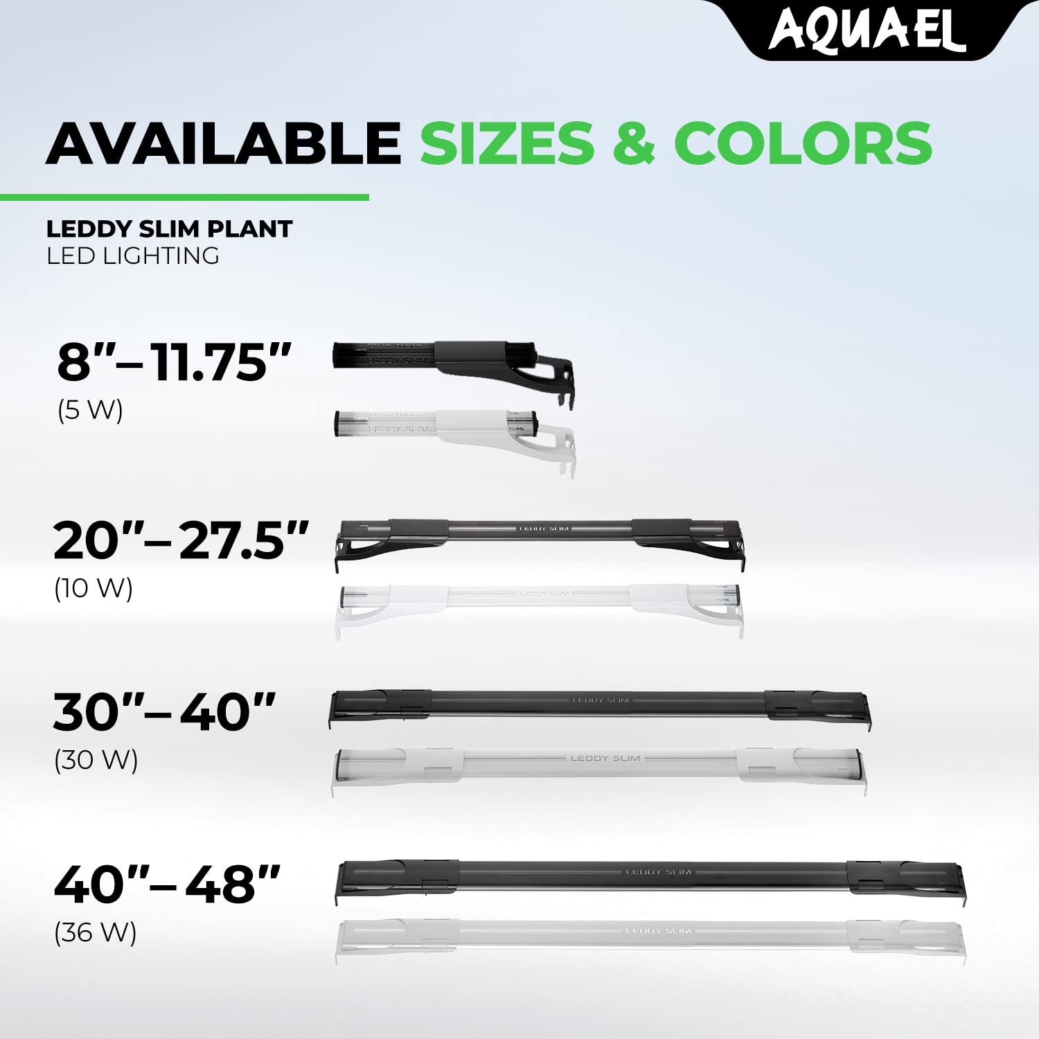 Aquael Leddy Slim Plant Premium Aquarium Light - 32W LED Plant Grow Light for 30-40 Inch Fish Tanks (White) - Perfect for Freshwater Planted Aquariums & Aquatic Gardens