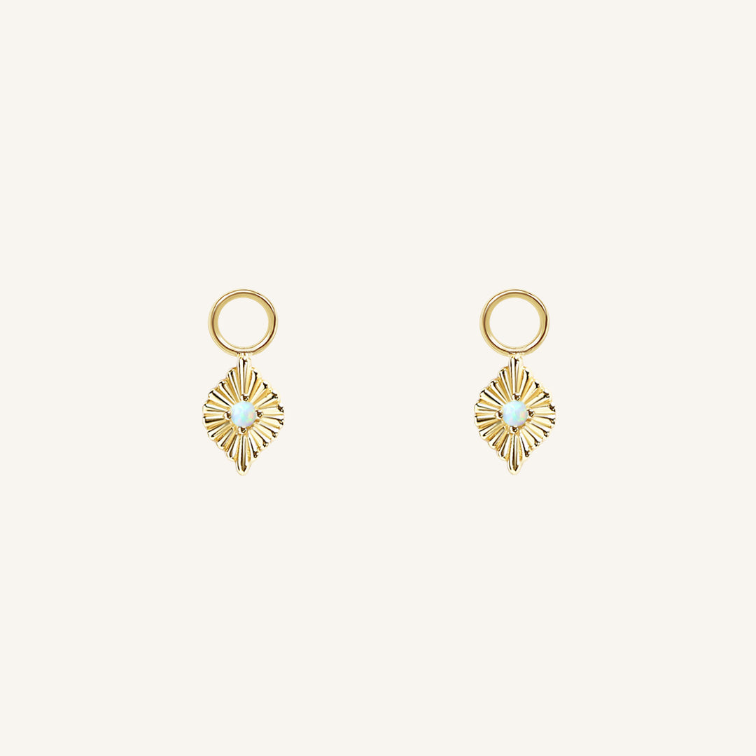 Pillar Hoop Charm Earrings (Set of 2) - Minimalist Gold Hoop Earrings for Women - Perfect for Everyday Wear, Office & Date Night