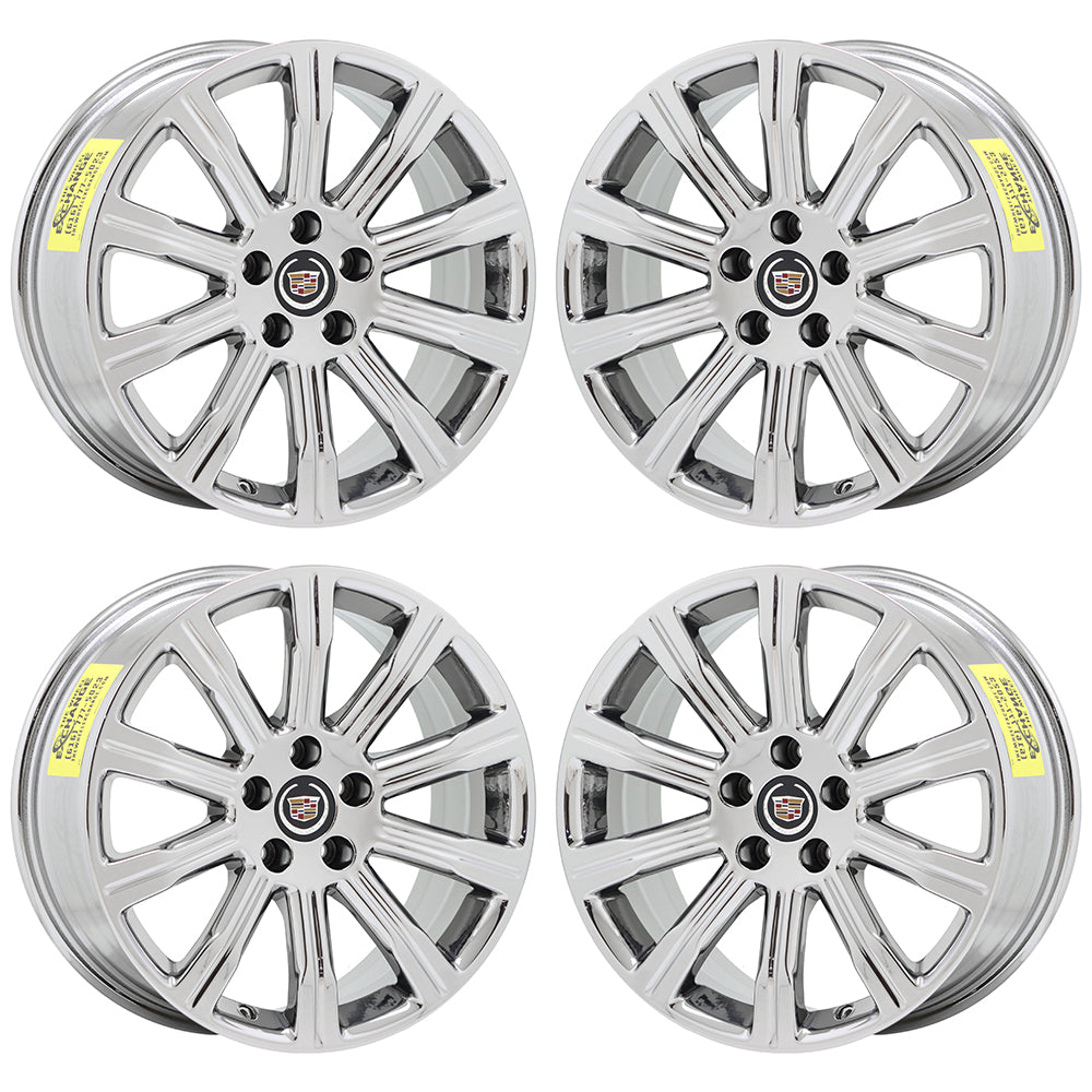 18x8 Cadillac ATS Sedan Bright Chrome Wheels Rims - Factory OEM Set 4705 | Premium Replacement for Luxury Sedans, Perfect for Upgrades & Customization