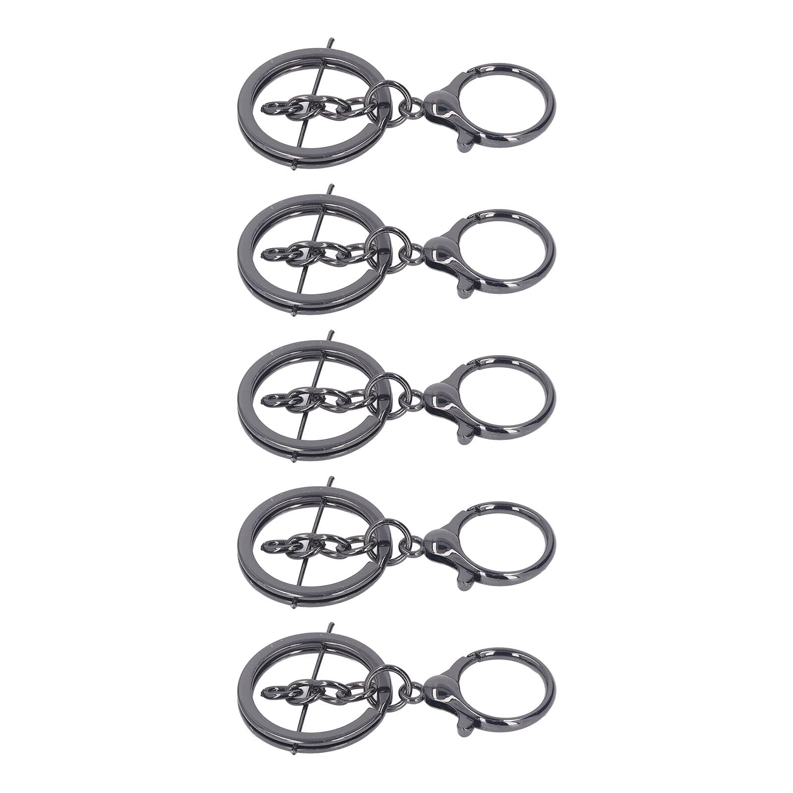 Durable Tgoon Metal Keychain Rings - Silver & Black, Anti-Deformation Key Rings for Lanyards, Keys & Daily Use | Perfect for Home, Office & Travel Accessories