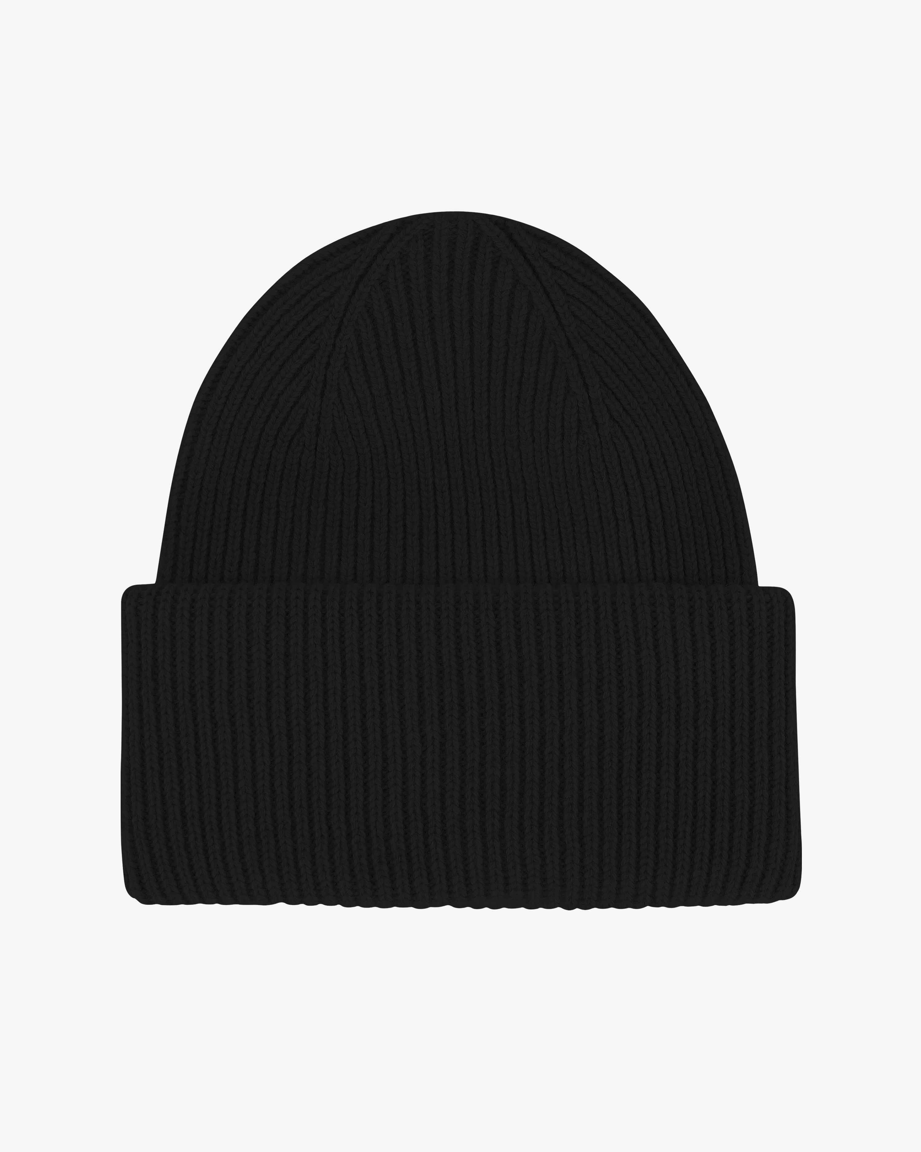 Premium Merino Wool Beanie Hat for Men & Women - Soft & Warm Winter Hat in Deep Black - Perfect for Skiing, Hiking & Outdoor Activities