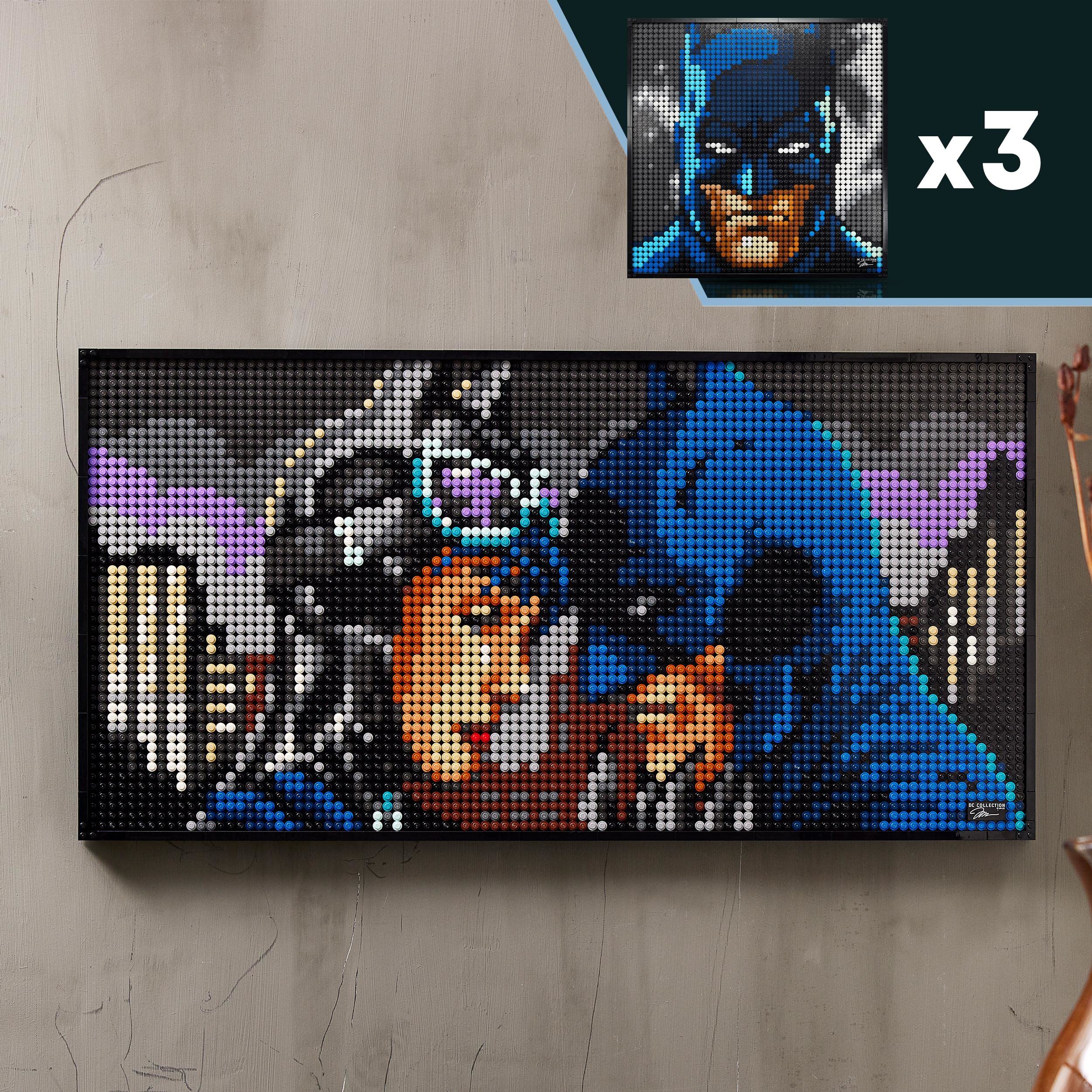 LEGO 31205 Batman Art by Jim Lee Building Kit - The Joker & Harley Quinn Wall Art Poster Set for Adults, Creative Home Decor & Unique Gift Idea for DC Comics Fans, Superhero Enthusiasts | Perfect for Office, Game Room & Man Cave Display