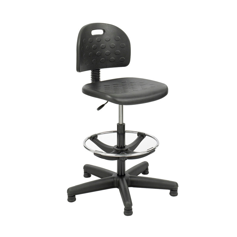 Ergonomic Soft Tough Economy Workbench Chair - Heavy Duty Adjustable Office Chair for Home & Workshop Use