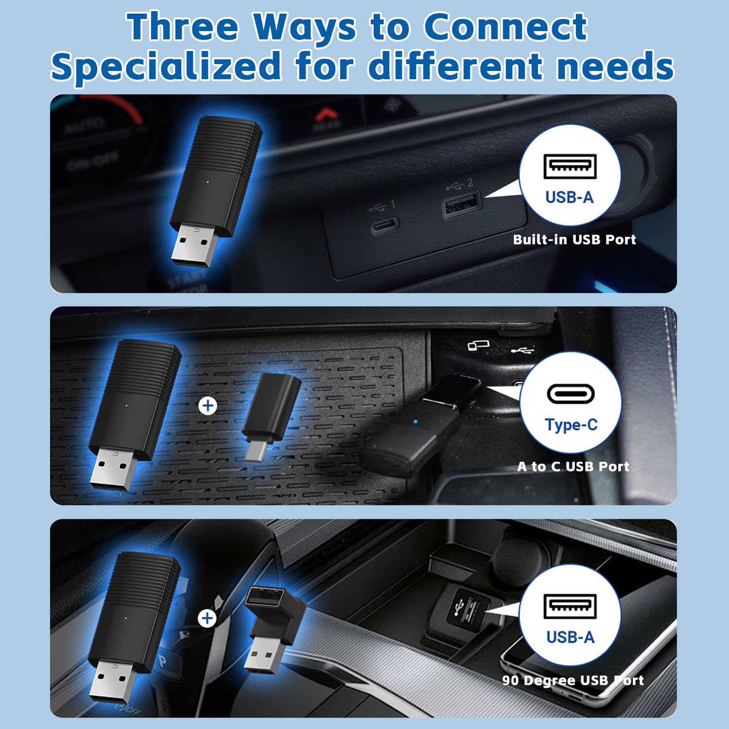 Wireless CarPlay Adapter for iPhone - Convert Wired to Wireless CarPlay Instantly - Mini USB C CarPlay Dongle Compatible with iOS 10+ - Perfect for Commuting, Road Trips & Hands-Free Driving