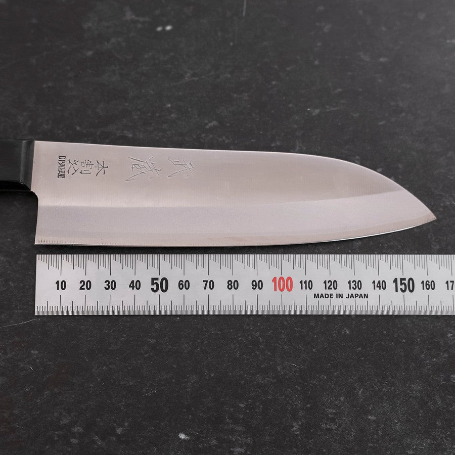 Premium Santoku Knife 165mm - VG-1 Stainless Steel Blade with Polished Finish & Ergonomic Black Handle - Perfect for Slicing, Dicing, and Chopping Vegetables, Meat, and Fish