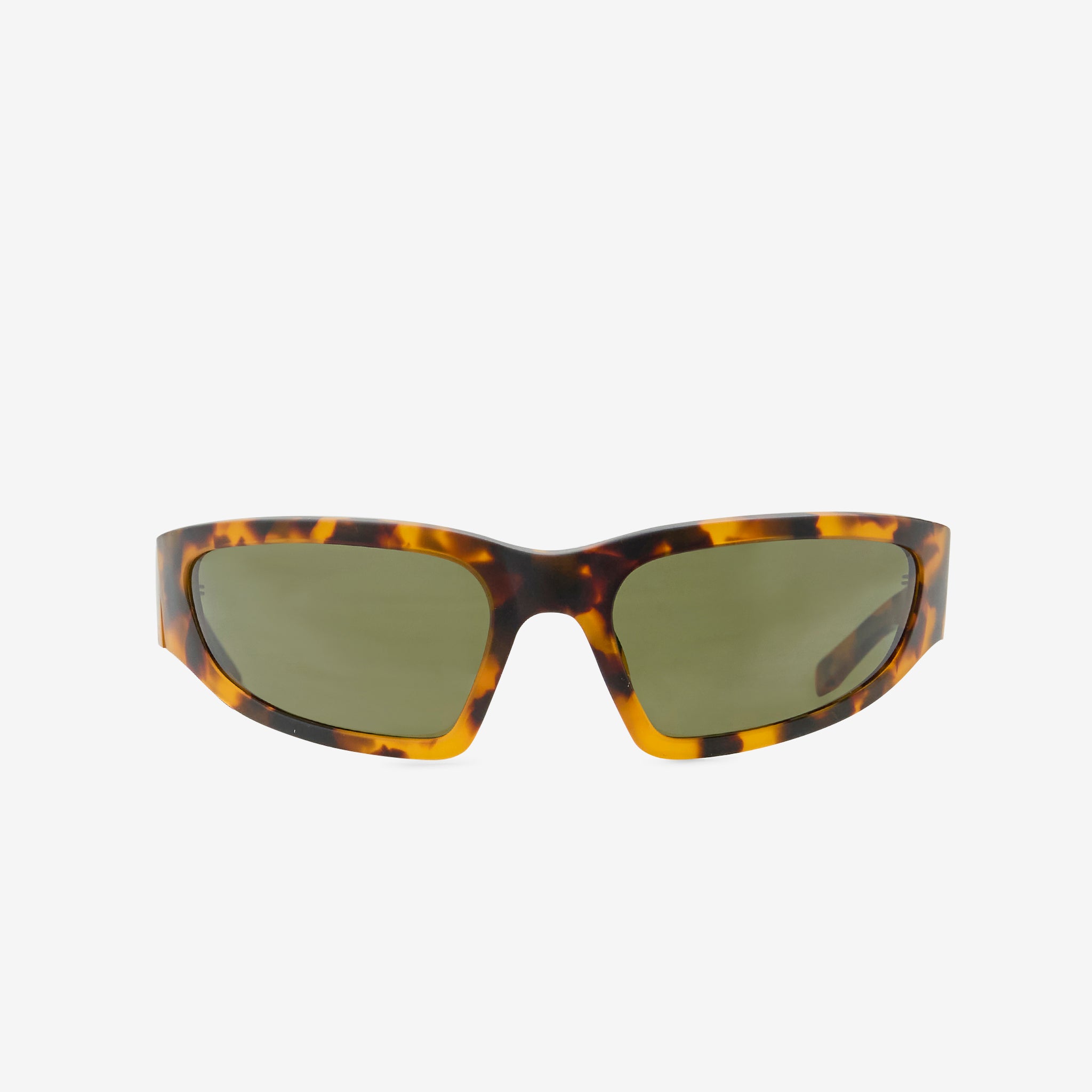 Polarized Sunglasses for Men & Women - Crow Matte Havana Green Solid Lens - UV Protection for Outdoor Activities, Driving, and Beach