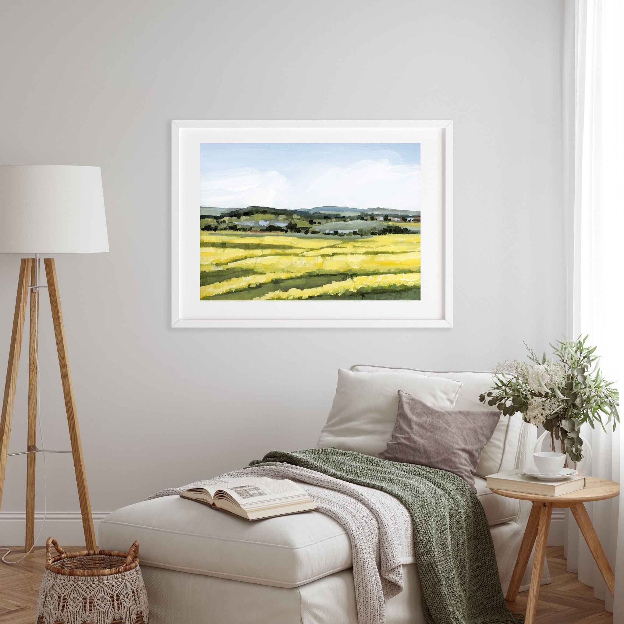 Blooming Fields Art Print - Vibrant Floral Wall Decor for Living Room, Bedroom & Office - Perfect for Home & Office Decor