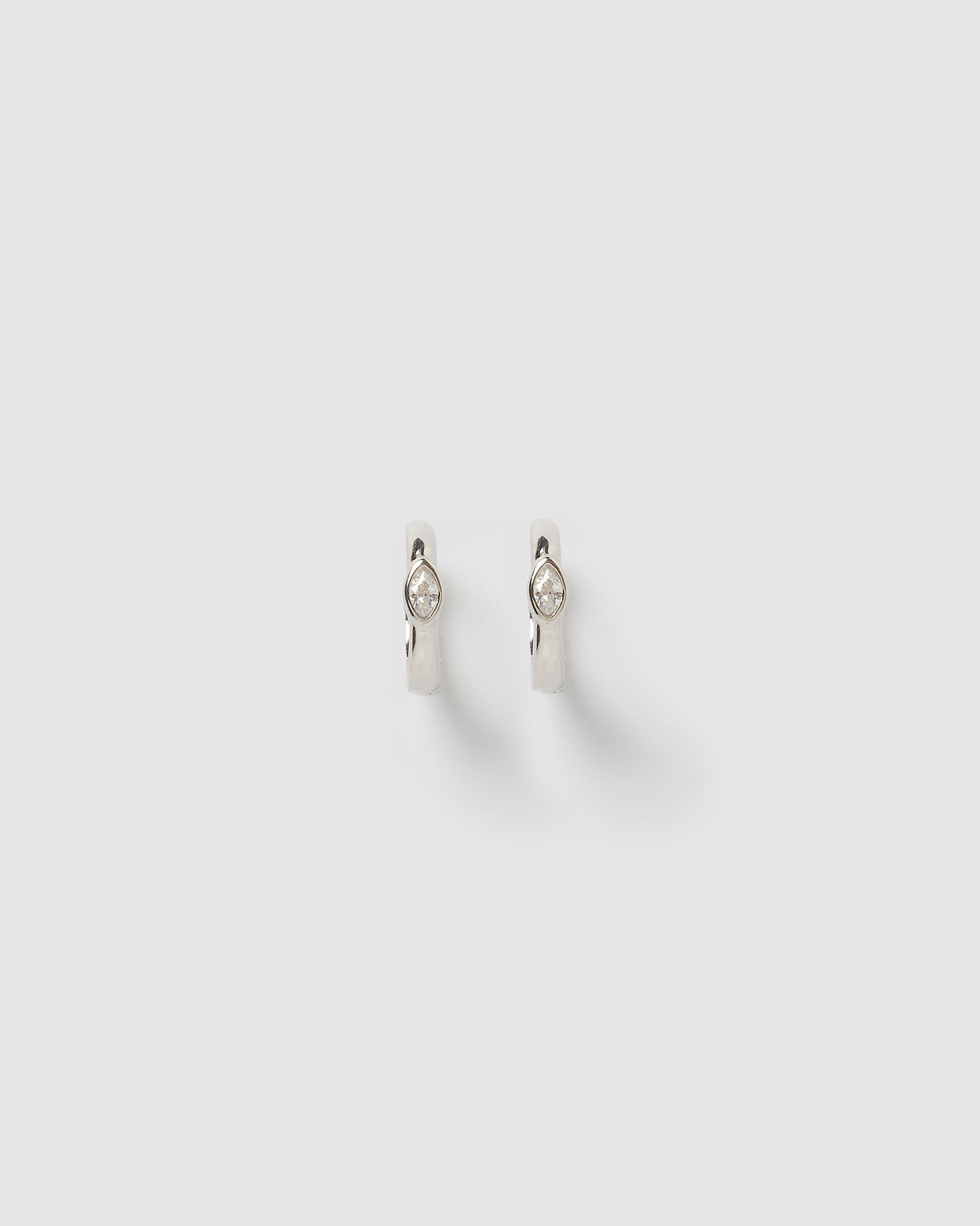 Izoa Capri Huggie Earrings - Sterling Silver Hoop Earrings for Women, Minimalist Dainty Everyday Jewelry - Perfect for Work, Date Night & Special Occasions