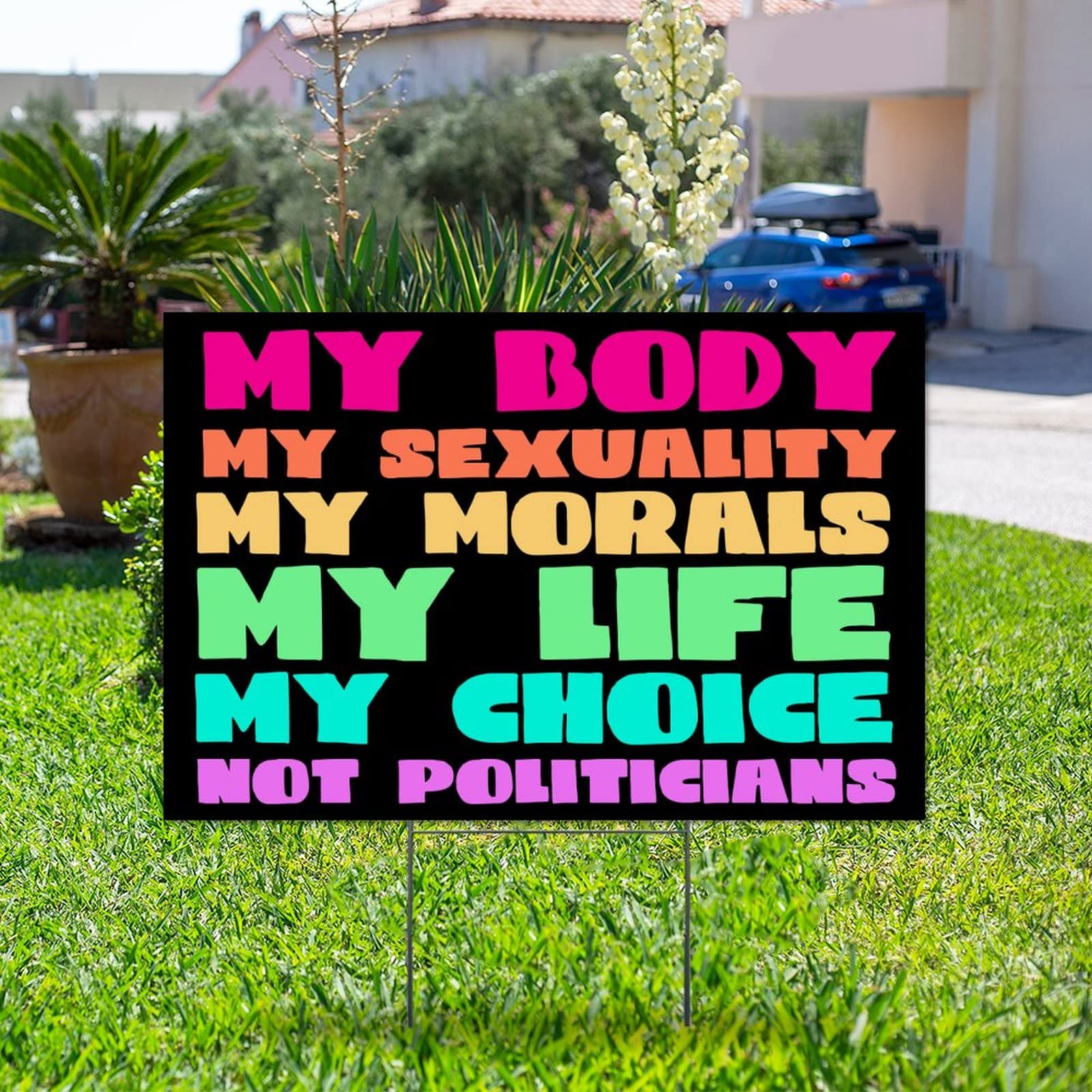 Double-Sided Weather-Resistant Yard Sign - Equal Rights Lawn Decor for Parties & Sales
