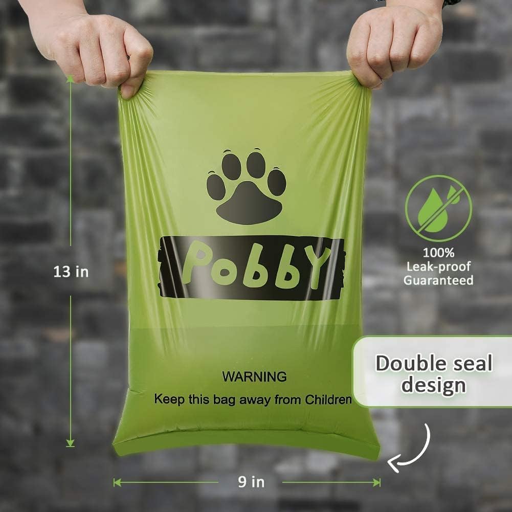 Eco-Friendly Dog Poop Bags - 225 Count Unscented Waste Bags, 15 Refill Rolls (9x13 Inch) for Small & Large Dogs | Durable, Leak-Proof PobbY Doggy Bags for Walking, Park Visits & Backyard Cleanup