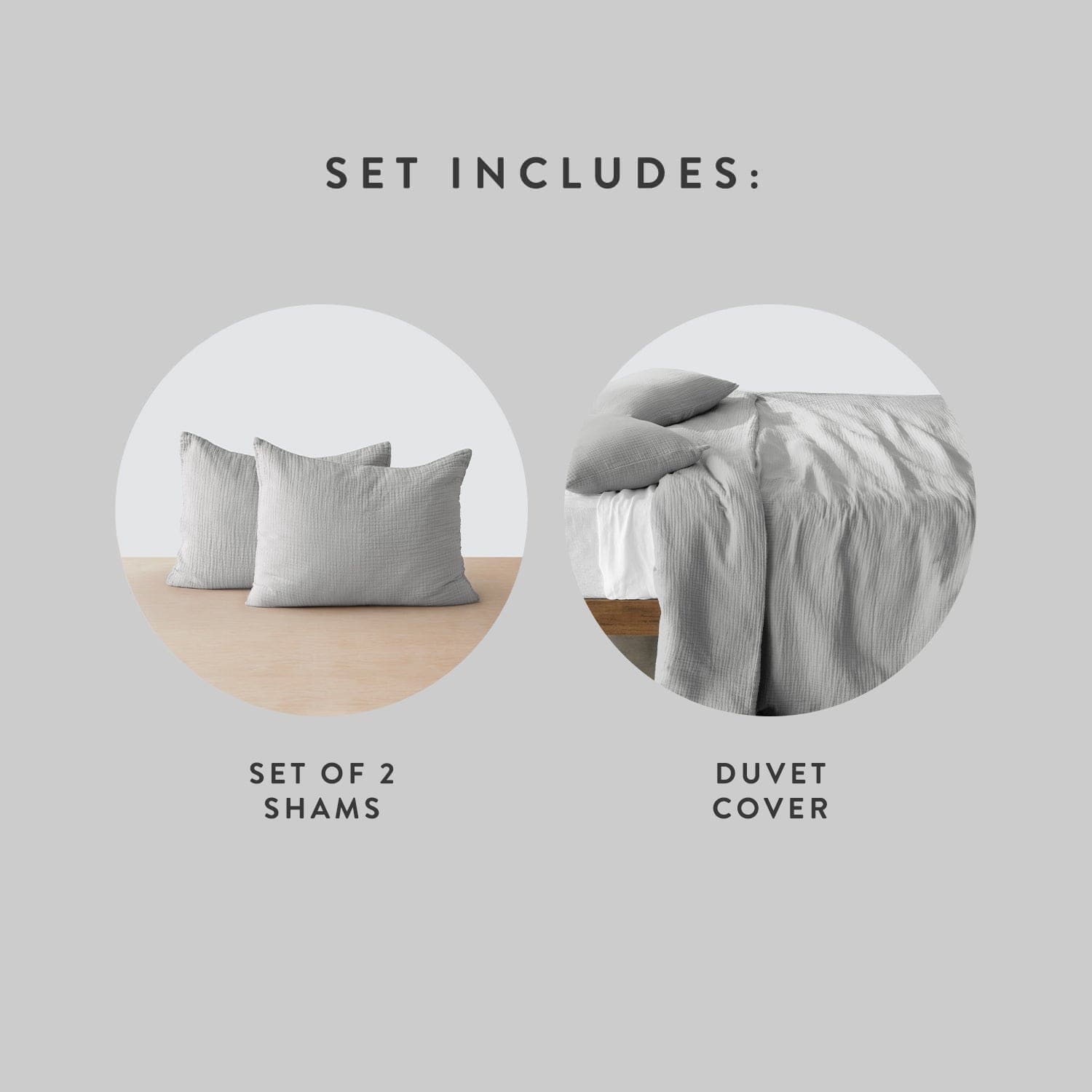Organic Cotton Gauze Duvet Cover Set - Breathable & Soft Bedding for All Seasons | Perfect for Cozy Bedrooms, Guest Rooms & Vacation Homes